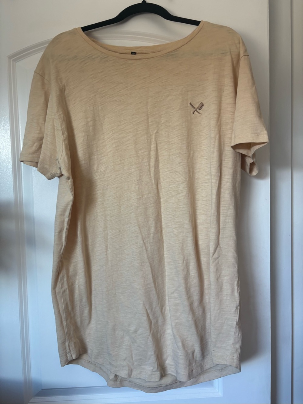 Crew Neck T‑Shirt in Beige